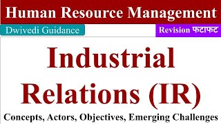 Industrial Relations in HRM IR Industrial Relations Objectives industrial relations in hindi [upl. by Hacissej284]