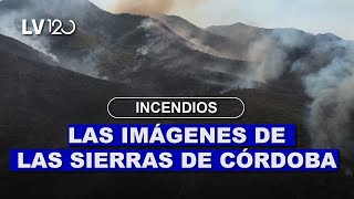 Incendios en CórdobaDesde un drone asi se ven las sierras desde La Calera tras el paso de las llama [upl. by Photima758]