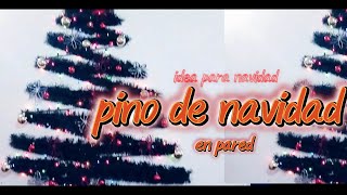 DIY arbol de navidad en la pared con escarcha  decoracion navideña 2024 [upl. by Germaine]