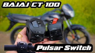 New Light Switch Installation in Bajaj CT 100 Bike [upl. by Dyna335]