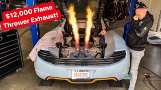 REVEALING NEW FIRE THROWING STRAIGHT PIPE EXHAUST Top mount conversion [upl. by Wurst]