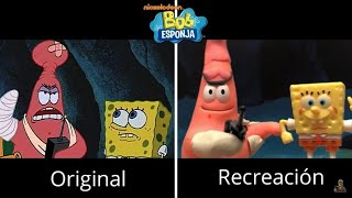 Bob Esponja Lecciones de Bondad Original vs Recreación  Las Billeteras de Patricio y Mantaraya [upl. by Ydnerb]