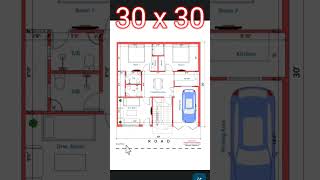 30 x 30 Feet House Plan shorts ankitmalik amhouseplan houseplan floorplan [upl. by Harley]