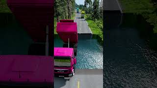 Dump trucks vs water pit 2  BeamNG drive carsvswater [upl. by Bhayani126]