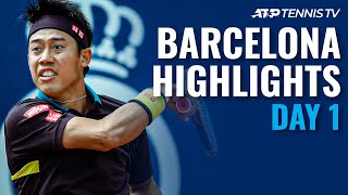 Nishikori vs Pella Tsonga Andujar amp Chardy In Action  Barcelona Open 2021 Highlights Day 1 [upl. by Carboni]