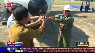 Serah Terima Pesawat CN235 DI Skadron 5 Lanud Hasanuddin [upl. by Lleihsad]