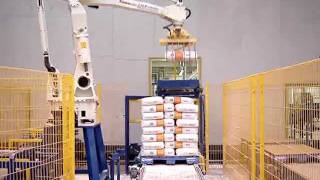 Palletizing System  Bags of Flour by ICON Robotics Bag [upl. by Greta605]