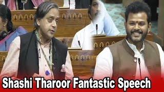 Shashi Tharoor Fantastic Speech in Parliament  Ram Mohan Naidu  Lok Sabha  YOYO Kannada News [upl. by Jovitah]