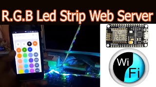 Nodemcu Esp8266 RGB LED Strip controlled webserver 2020 [upl. by Sybyl]