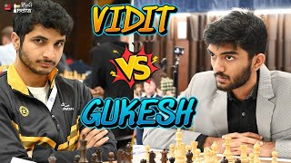 Gukesh 🆚 Vidit  World Championship 🏆 के पहले गुकेश नें खेला आखिरी मुक़ाबला [upl. by Karl]