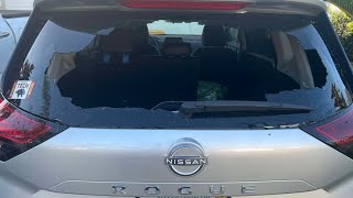 Nissan Rogue Window Spontaneously Explodes [upl. by Bibbye]