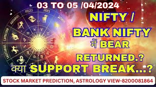 03 TO 5 APRIL 2024 NIFTY BANK NIFTY PREDICTION ASTROLOGY VIEW [upl. by Amuh]