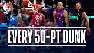 Every 50Point Dunk In NBA Dunk Contest History 19842019 [upl. by Lleral140]