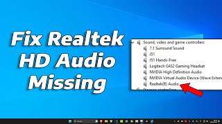 How to Fix Realtek HD Audio Manager Missing from Windows 11 2023 [upl. by Nord24]