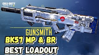 BEST BK57 Gunsmith Loadout MPampBR  BK57 Review  Call of Duty Mobile Gunsmith Setup [upl. by Etteyafal]