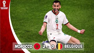 المغرب  بلجيكا 20 كأس العالم قطر 2022 جنون المعلق خليل البلوشي جودة عالية 1080p [upl. by Gerald]