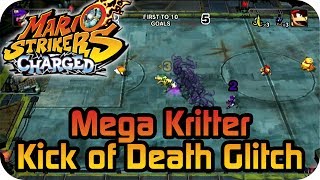 Mario Strikers Charged Mega Kritter Kick of Death Glitch  Dead Wii [upl. by Alehcim]