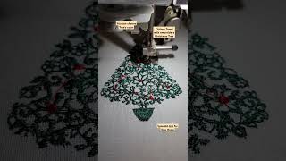 Kitchen Towel embroidery Tree Christmastree kitchentowel pennsylvania [upl. by Wandie]