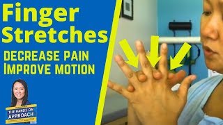 How To Stretch Your Fingers amp Decrease Knuckle Stiffness  Hands On Therapy Services Miami Fl [upl. by Alansen516]