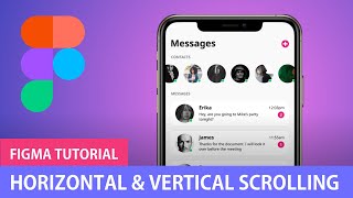 Horizontal amp Vertical Scrolling  Figma Tutorial [upl. by Yro]