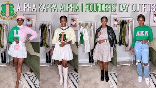 AKA  FOUNDERS’ DAY OUTFITS 💗💚💗 [upl. by Alakcim]