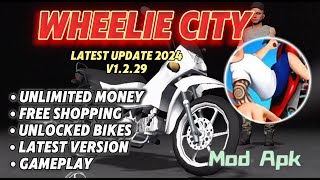 Wheelie City Bike Wheelie Mod Apk v1229 TERBARU  Unlimited Money Unlocked Bikes  Latest Update [upl. by Ernaldus]