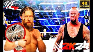 WWE 2K24  BRYAN DANIELSON VS UNDERTAKER  UNNDISPUTED WWE UNIVERSAL CHAMPIONSHIP 😈💥🔥🔥⚰️ [upl. by Mailand941]