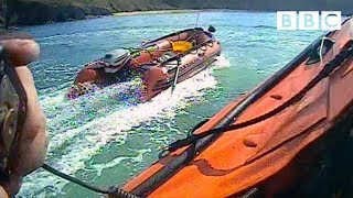 The shocking highspeed rescue of a runaway speed boat  Saving Lives at Sea  BBC [upl. by Eziechiele]