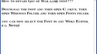 How To Get God of War Game Font [upl. by Belinda]