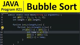 Java Program 21  Sort Numbers using Bubble Sort in Java [upl. by Hollister745]