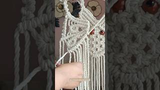 Macrame Halloween bat 🦇 wallhanging macrame animals shorts viraldiy [upl. by Qooraf]