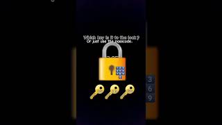 Which key is it to the lock or just use the passcode lockset [upl. by Ydurt]