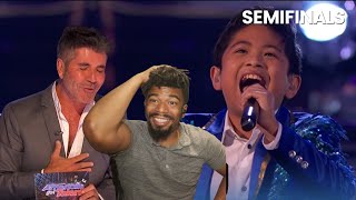 DTN Reacts 10YearOld Filipino Singer Peter Rosalita  SemiFinal AGT [upl. by Harsho]