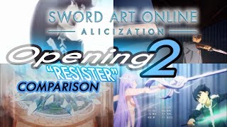 Sword Art Online Alicization OP 2 Comparison [upl. by Maggi]