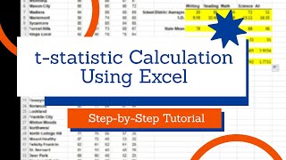 tstatistic Calculation Using Excel  Stepbystep Tutorial [upl. by Josee916]