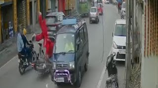 आज सुबह Reasi के Rishi Chowk के पास हुए Accident की CCTV Footage [upl. by Aihtebat927]