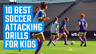 10 Best Soccer Attacking Drills for Kids  U10 U12 U14 Offense Drills  Fun Soccer Drills by MOJO [upl. by Aiken]