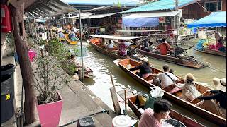 DAMNOEN SADUAK FLOATING MARKET Worlds Most Famous Floating Market 4K [upl. by Dita]