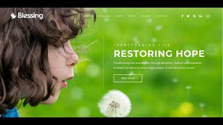 Blessing WordPress Theme  Church Website Wordpress  Charity Website Wordpress [upl. by Thora546]