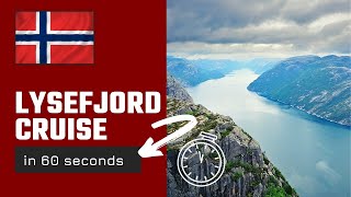 Norway’s Lysefjord Sightseeing Cruise in 60 Seconds [upl. by Awjan802]