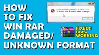 How to fix WinRAR corrupt files  Unknown format or damaged  All About Tech [upl. by Arda]