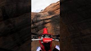 Trying to climb out of Hells Gate on a dirtbike 👹 Slickrock trail in Moab Utah dirtbike gopro [upl. by Aramois]