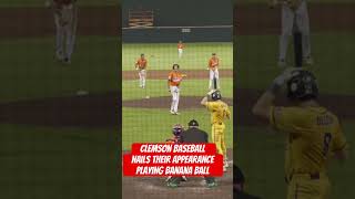 Clemson baseball nails their appearance playing banana ball [upl. by Nylannej]