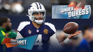 Dak Prescott Russell Wilson amp Justin Herbert are Under Duress in Week 13  NFL  FIRST THINGS FIRST [upl. by Ekeiram]