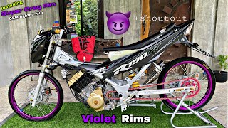 Installing SuperDragRim Violet rimset for streetbike  Projectbike  Raider r150  Andreu Cabagyo [upl. by Eeralih862]