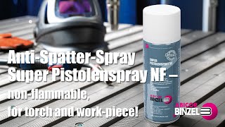 AntiSpatterSpray Super Pistolenspray NF – nonflammable for torch and workpiece [upl. by Callista]