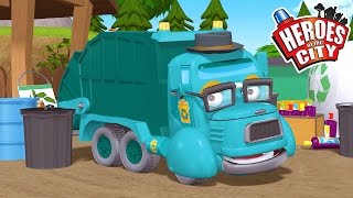 The Garbage Party  Heroes of the City  Season 1  EP19  Car Cartoons  Car Cartoons [upl. by Ambrosi]