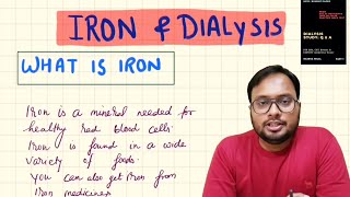 What is Role of IRON Cause of low IRON in dialysis dialysate  RRB Dialysis Technician classes [upl. by Yngad]