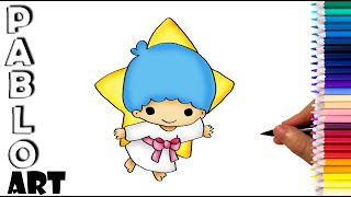 How to Draw cute 💙 Kiki the Little Twin Stars from Sanrio  Learn to Draw step by step [upl. by Levan]