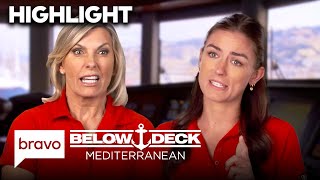 Captain Sandy Sends Aesha Scott To Fix Her Infected Wound  Below Deck Mediterranean S9 E5  Bravo [upl. by Nosinned]